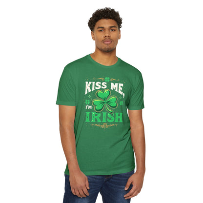Kiss Me I’m Irish, Unisex CVC Jersey T-shirt
