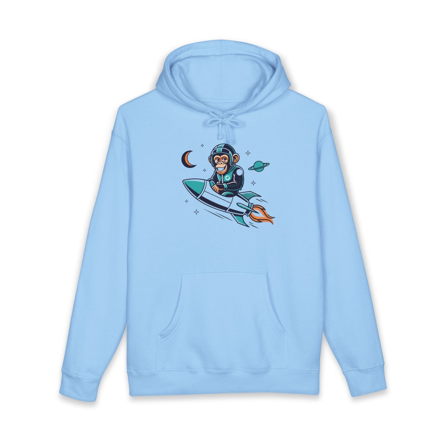 Astronaut Chimp, Unisex Heavyweight Hooded Sweatshirt