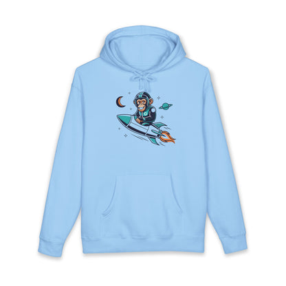Astronaut Chimp, Unisex Heavyweight Hooded Sweatshirt