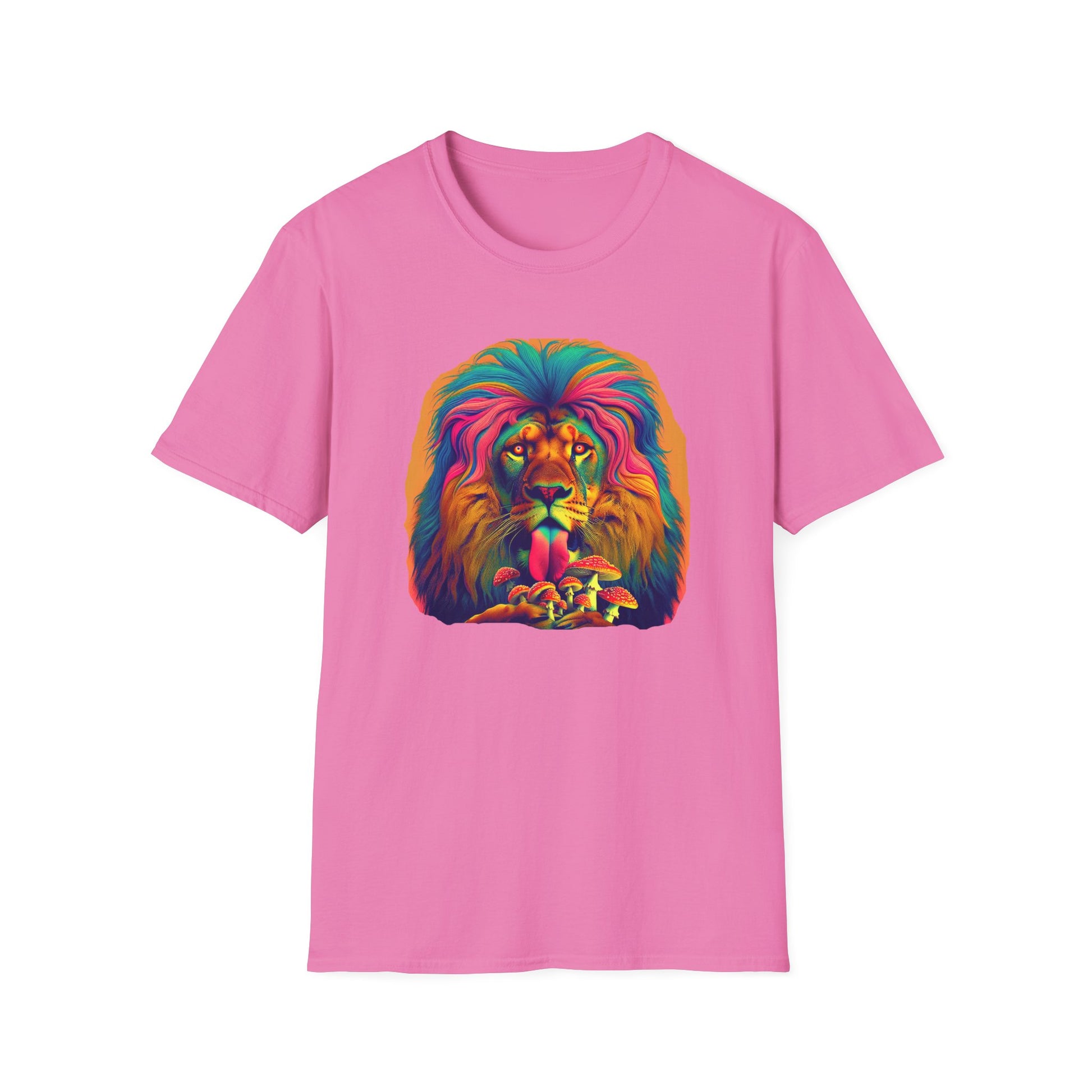 Lion Lick, Mushroom tee, Unisex T-Shirt - Psychonaut Swag