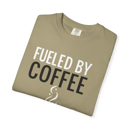 Fueled by Coffee Unisex Garment-Dyed T-Shirt - Psychonaut Swag