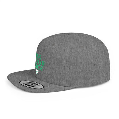 Fix Your Face-Leah, Flat Bill Snapback Cap, Trendy Snapback Hat, Funny Quote Hat, Casual Streetwear Cap, Unique Gift for Friends
