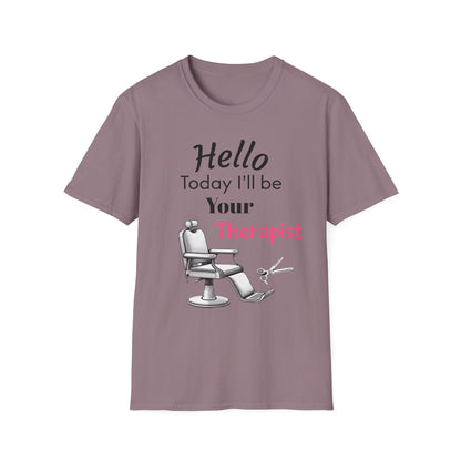 Hair stylist therapy, Unisex Softstyle T-Shirt | Perfect Gift for Barbers, Stylists, Hairdressers, Funny Tee for Self-Care Sundays, Hair Salon [...] - Psychonaut Swag