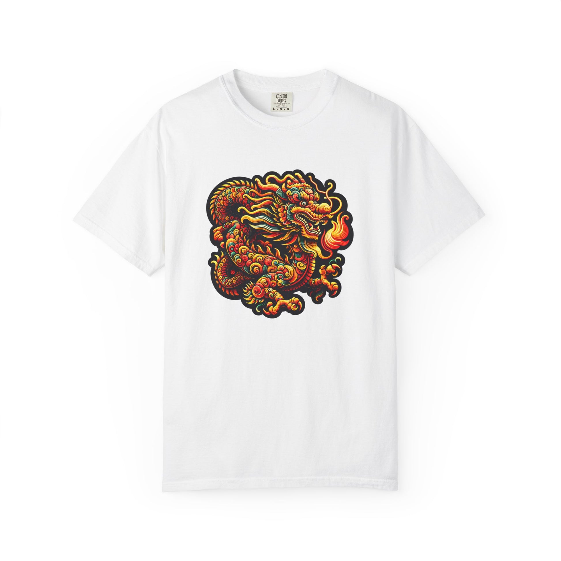 Dragon, Unisex Dragon Graphic T-Shirt - Colorful Garment-Dyed Tee - Psychonaut Swag