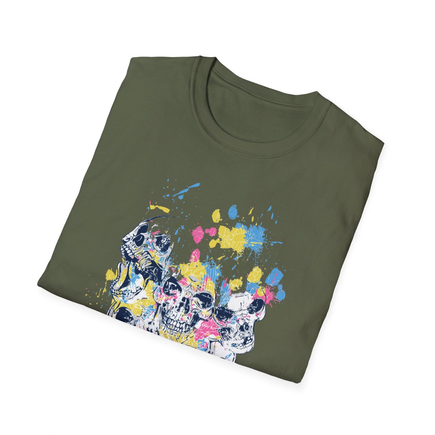 Split Skulls, Unisex Softstyle T-Shirt