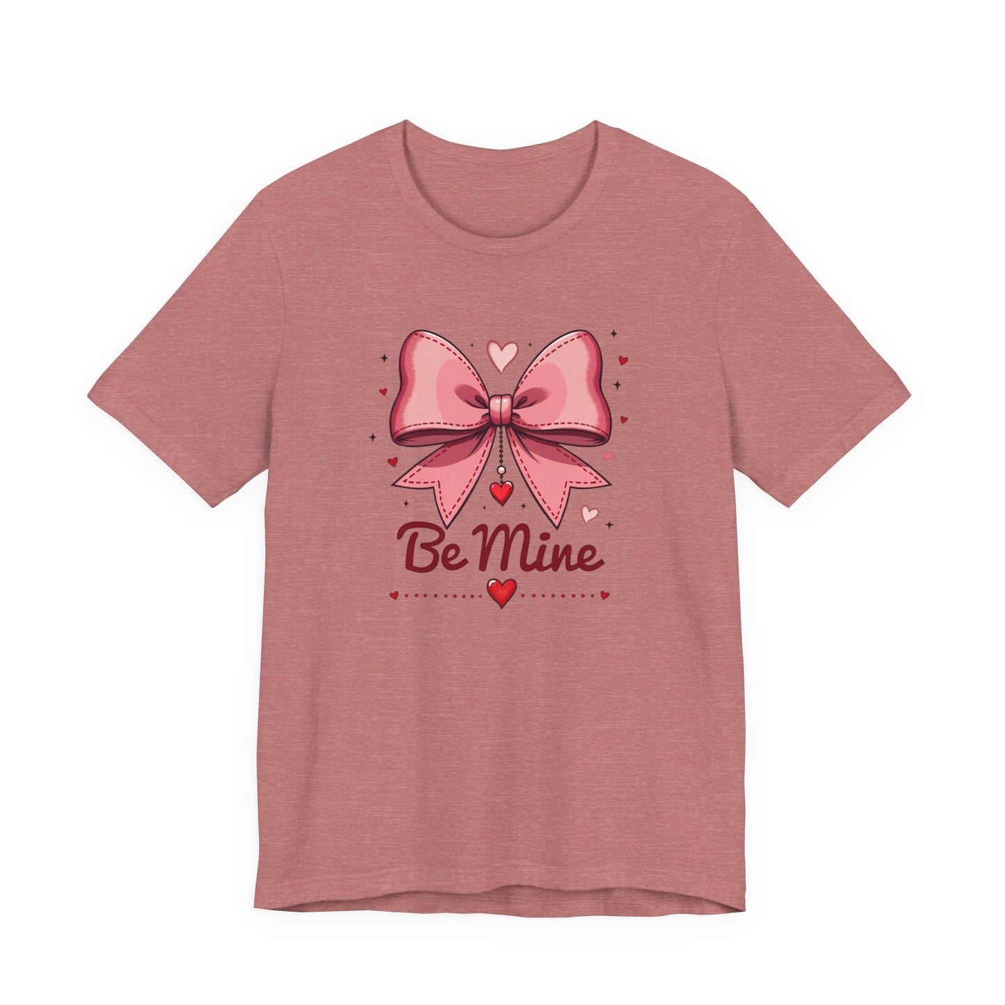 Valentine 'Be Mine' Pink Bow T‑Shirt