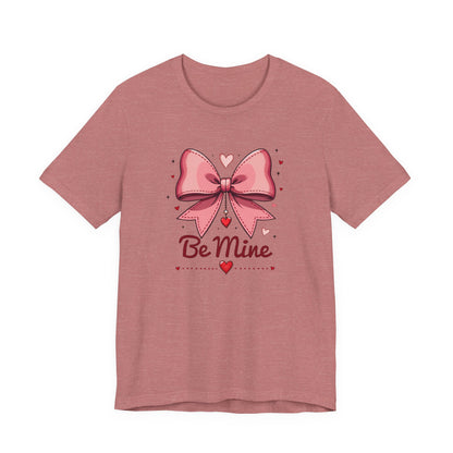 Valentine 'Be Mine' Pink Bow T‑Shirt