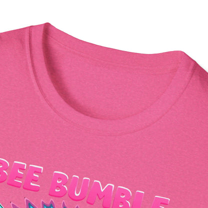 Bee Bumble T-Shirt, Retro Graphic Tee, Softstyle Unisex Shirt, Summer Fashion, Gift for Beekeepers, Eco-Friendly Tee - Psychonaut Swag