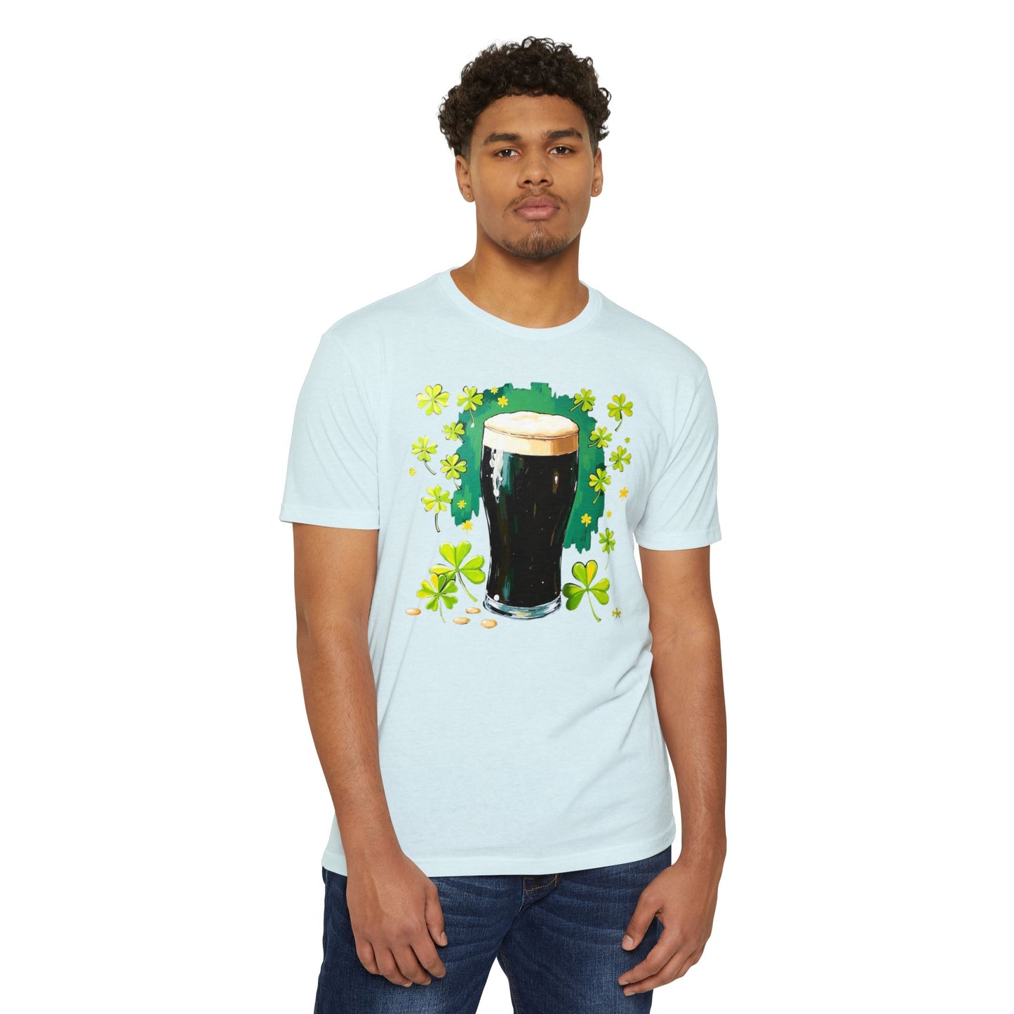 St. Patrick's Day Pint T-Shirt — Irish Beer Shamrock Design