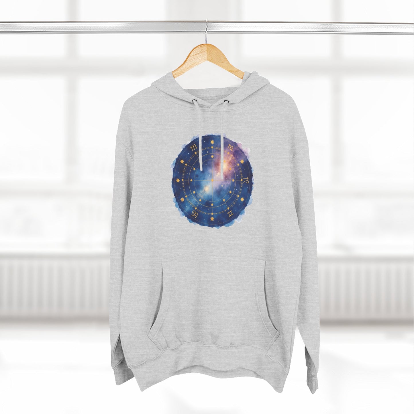 Galaxy Constellation Hoodie — Cosmic Star Map Fleece Pullover