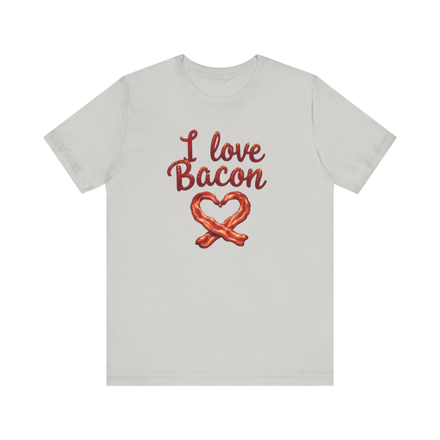 I Love Bacon Unisex Tee - Perfect for Food Lovers, Casual Outings, Gift for Bacon Fans, Foodie T-Shirt, Fun Cooking Tee - Psychonaut Swag
