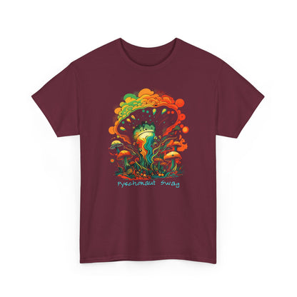 Trippy Mushroom Vibes, Unisex Heavy Cotton Tee