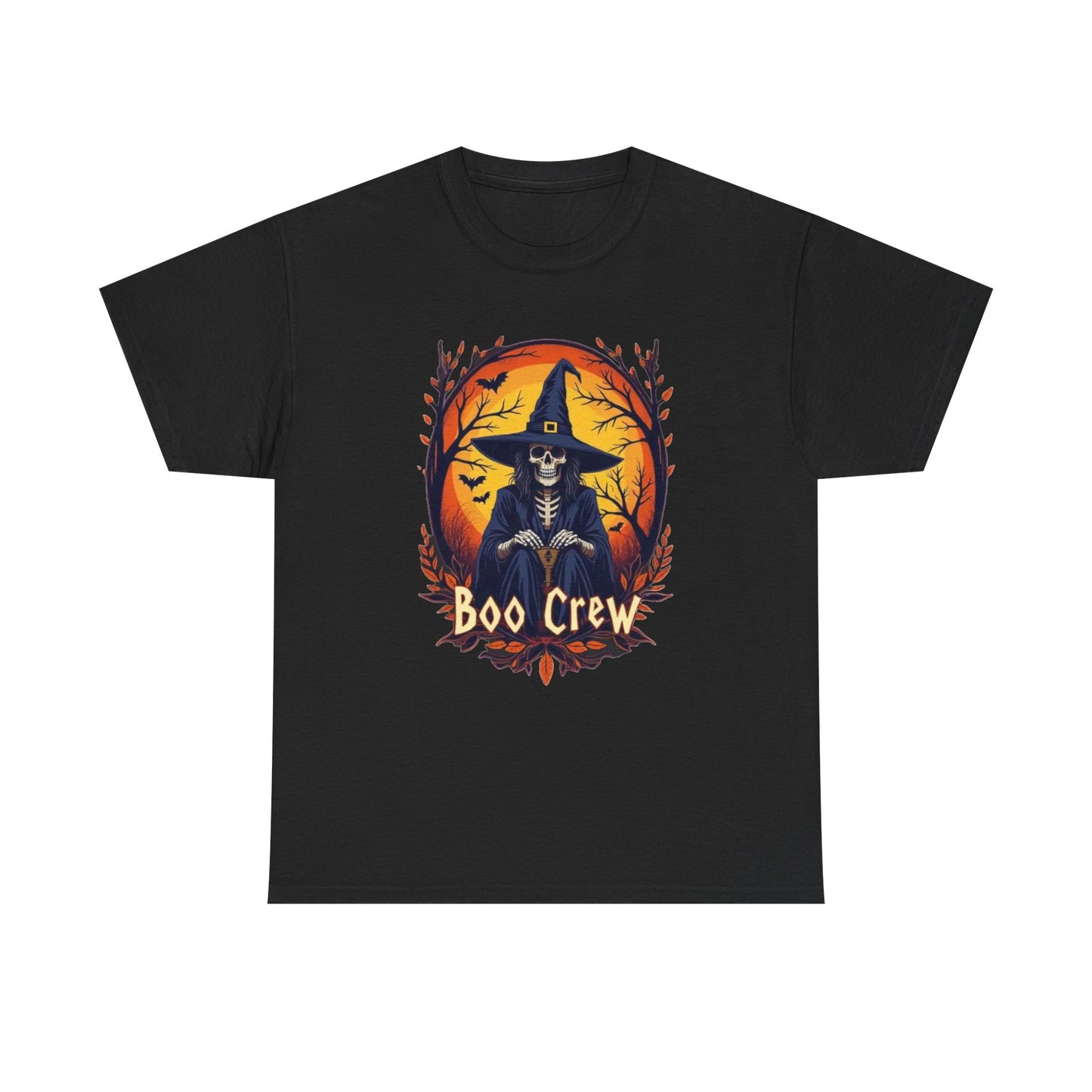 Boo Crew Halloween T-Shirt — Witch Skeleton Spooky Graphic Tee