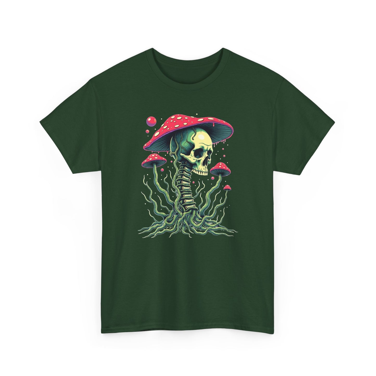 Skull Mushroom Tee — Psychedelic Skull & Fungi Graphic T-Shirt