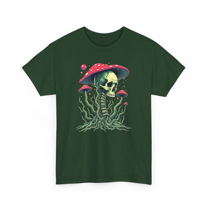 Skull Mushroom Tee — Psychedelic Skull & Fungi Graphic T-Shirt