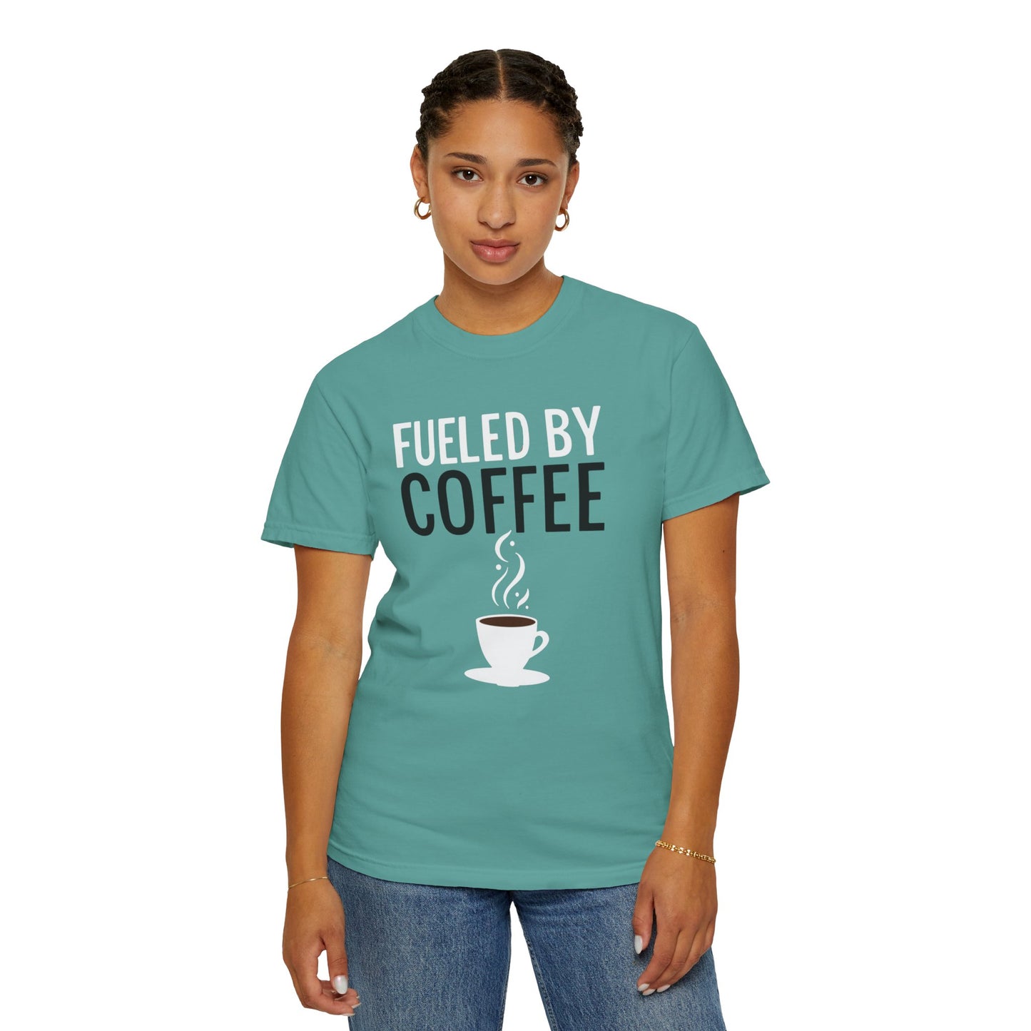Fueled by Coffee Unisex Garment-Dyed T-Shirt - Psychonaut Swag