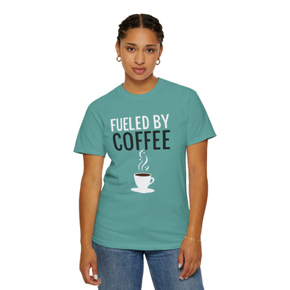 Fueled by Coffee Unisex Garment-Dyed T-Shirt - Psychonaut Swag