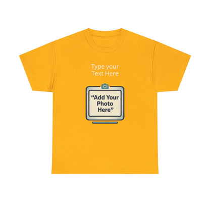 Customize Your Own (Adult) Heavy Cotton Tee — Personalized Image or Text T-Shirt