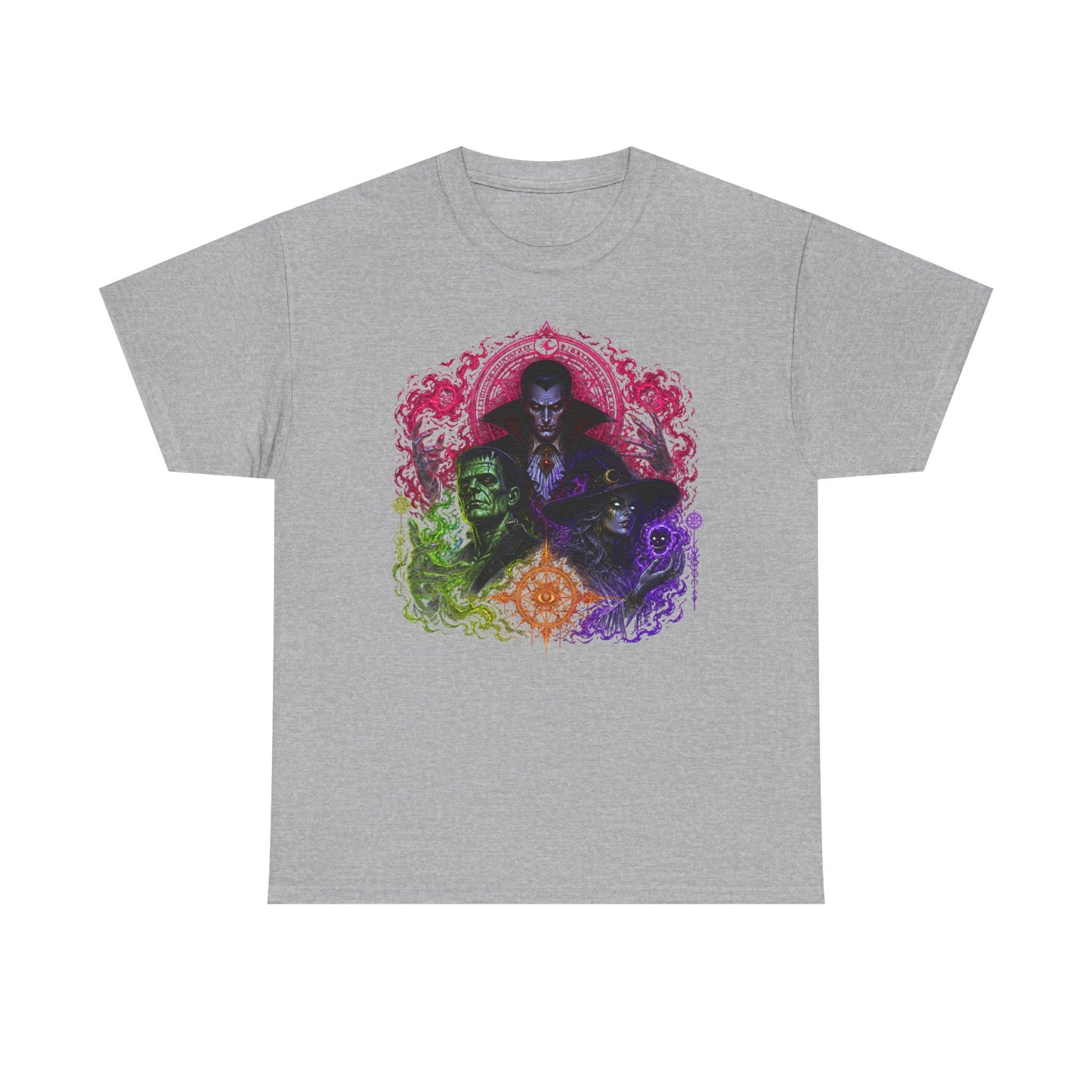 Mystic Vampire Trio T-Shirt — Gothic Rainbow Horror Art Tee