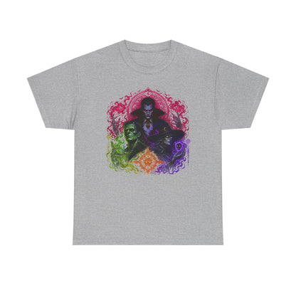 Mystic Vampire Trio T-Shirt — Gothic Rainbow Horror Art Tee