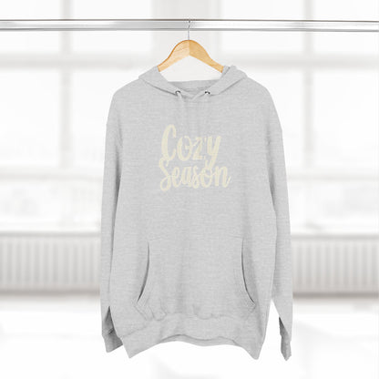 Cozy Season Hoodie — Soft Fleece Pullover with Script Graphic
