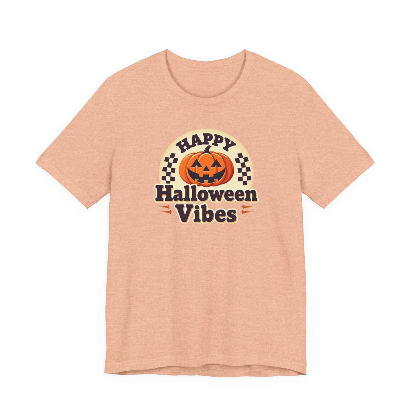 Happy Halloween Vibes Tee — Retro Pumpkin Halloween T-Shirt