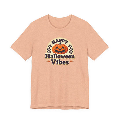 Happy Halloween Vibes Tee — Retro Pumpkin Halloween T-Shirt