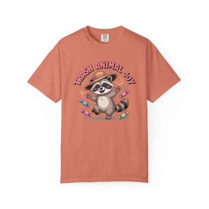 Trash Animal Joy Raccoon T-Shirt — Cute Candy-Loving Graphic Tee