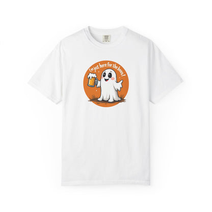 Halloween Ghost Beer T-Shirt — "I’m Just Here for the Boos" Cute Spooky Tee
