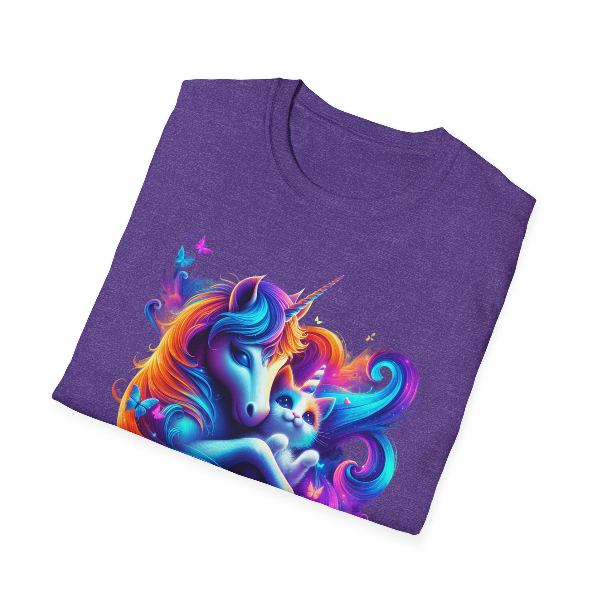 Unicorn with Caticorn Unisex T-Shirt - Magic of Unicorns hugging the Caticorns - Psychonaut Swag