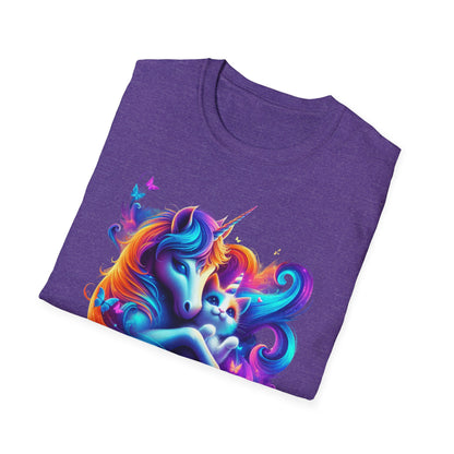 Unicorn with Caticorn Unisex T-Shirt - Magic of Unicorns hugging the Caticorns - Psychonaut Swag