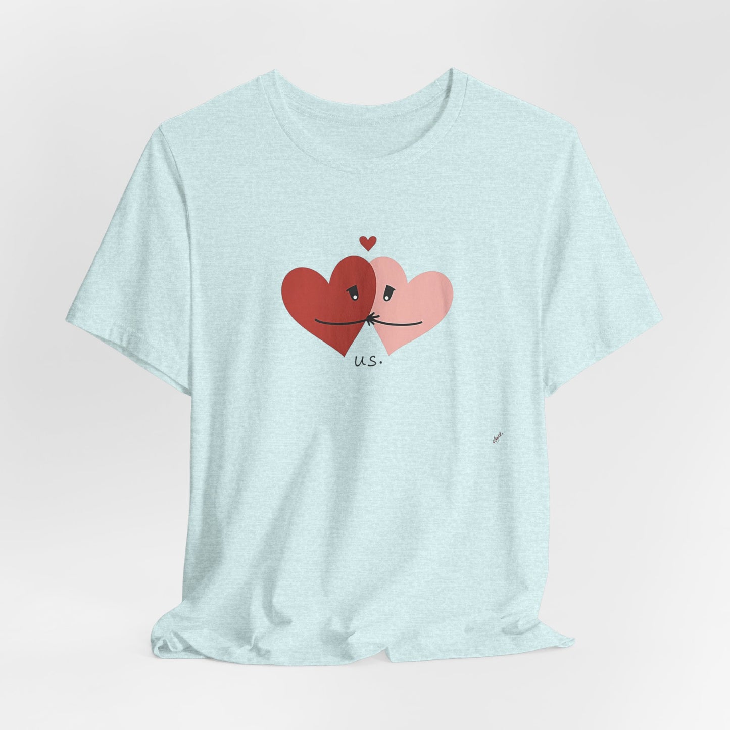T-Shirt — Cute Kissing Hearts "Us" Valentine Tee