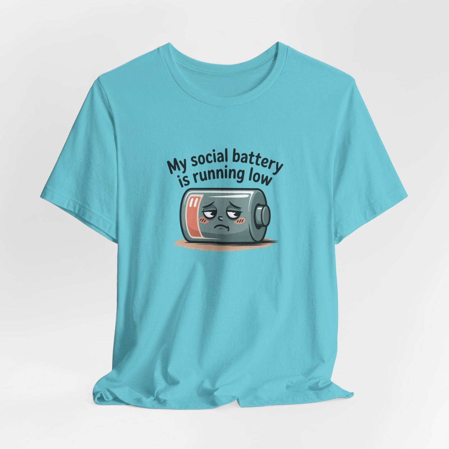 My Social Battery Is Running Low T-Shirt — Funny Introvert Graphic Tee