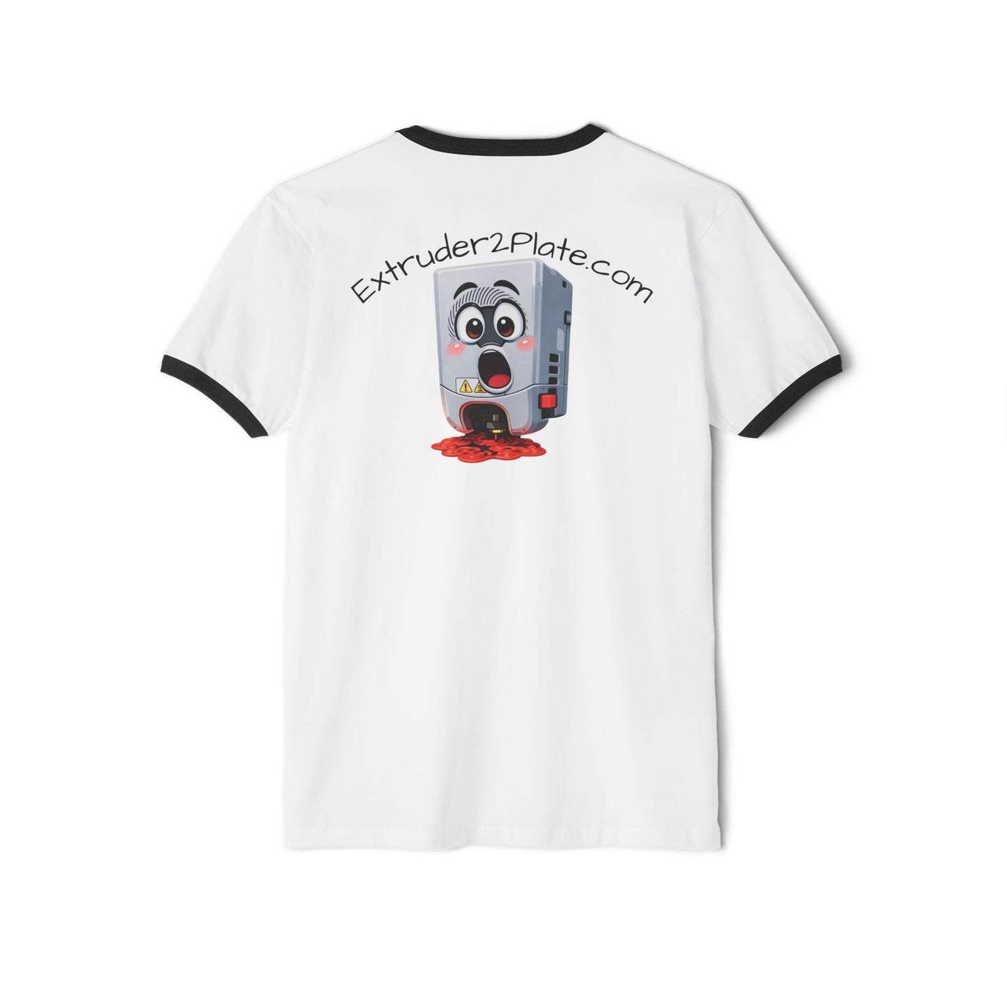 Extruder2Plate 3D Logo Ringer Tee (Extruder2Plate.com)