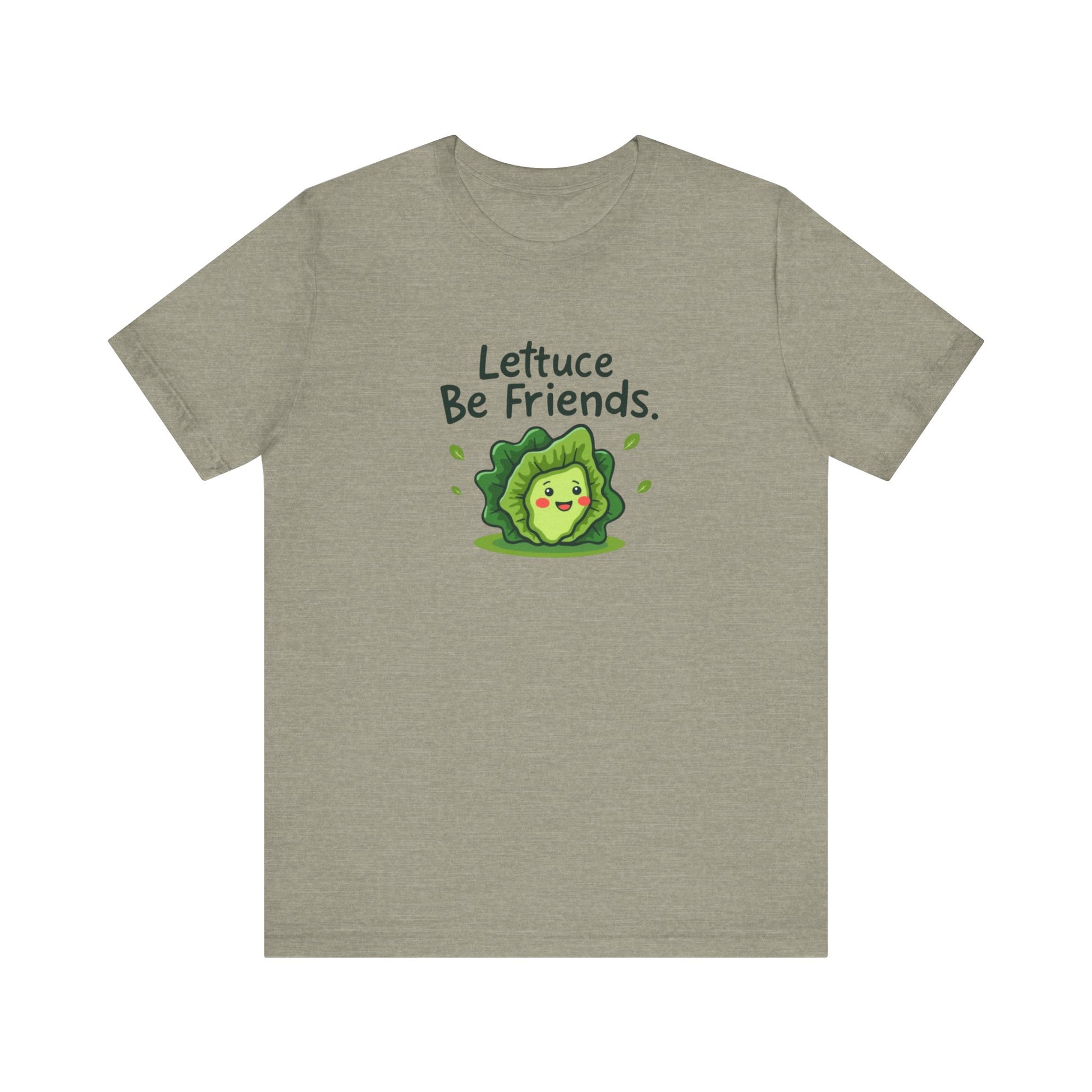Lettuce Be Friends, Unisex Tee, Casual Wear, Gift for Vegetarians, Summer T-Shirt, Eco-Friendly Apparel - Psychonaut Swag