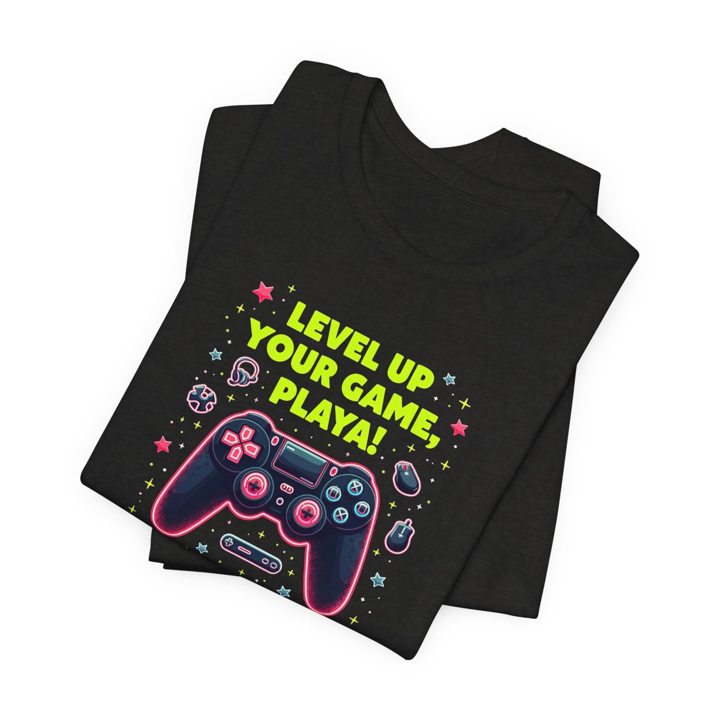 Level Up Your Game Playah! Gaming T-Shirt — Retro Controller Design