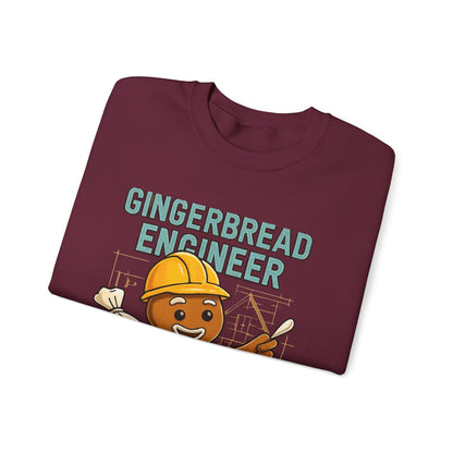 Gingerbread Engineer Sweatshirt — Cute Holiday Builder Graphic Crewneck