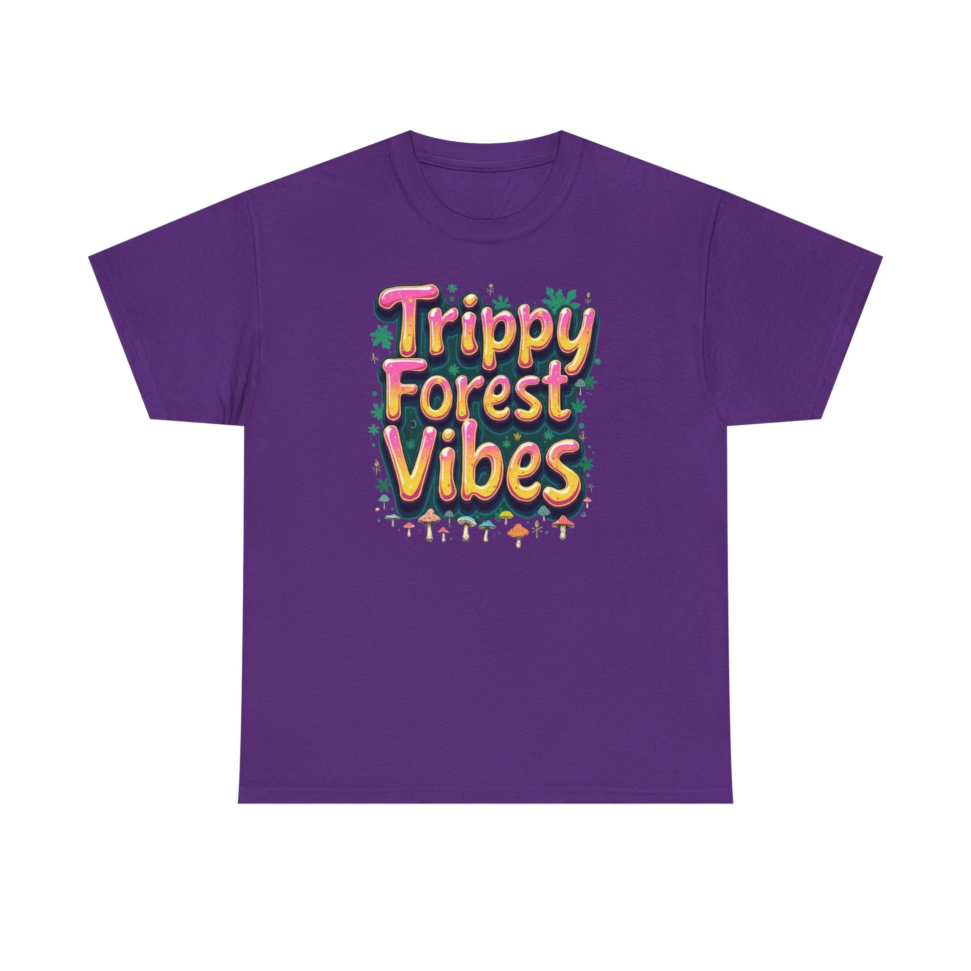 Trippy Forest Vibes Tee, Unisex Cotton T-Shirt, Bohemian Graphic Tee, Psychedelic Shirt, Nature Lover Gift, Festival Apparel - Psychonaut Swag