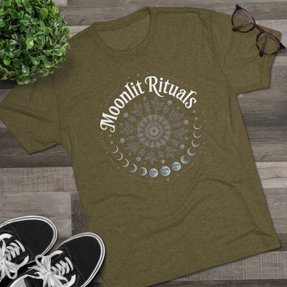 Moonlit Rituals Tee — Crescent Moon Phases Graphic T-Shirt