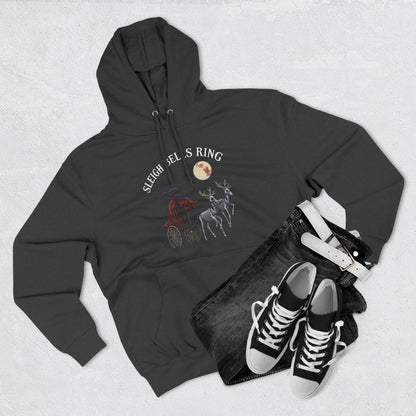 Sleigh Bells Ring Hoodie — Vintage Reindeer Christmas Pullover