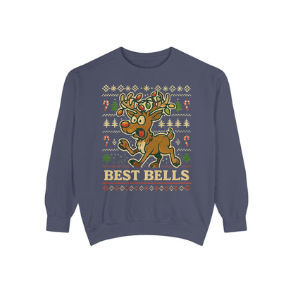 Best Bells Reindeer Sweatshirt Unisex Garment-Dyed Sweatshirt