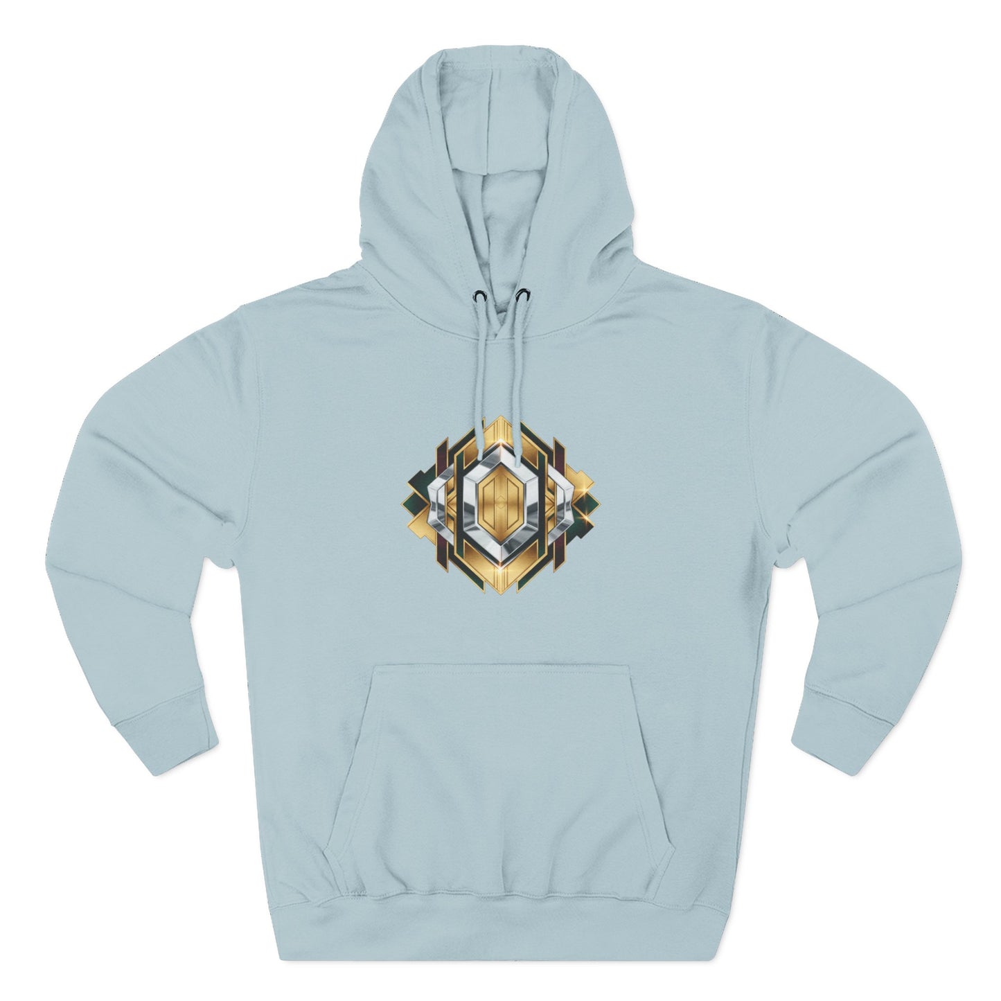 Geometric Gold Crest Hoodie