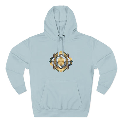 Geometric Gold Crest Hoodie