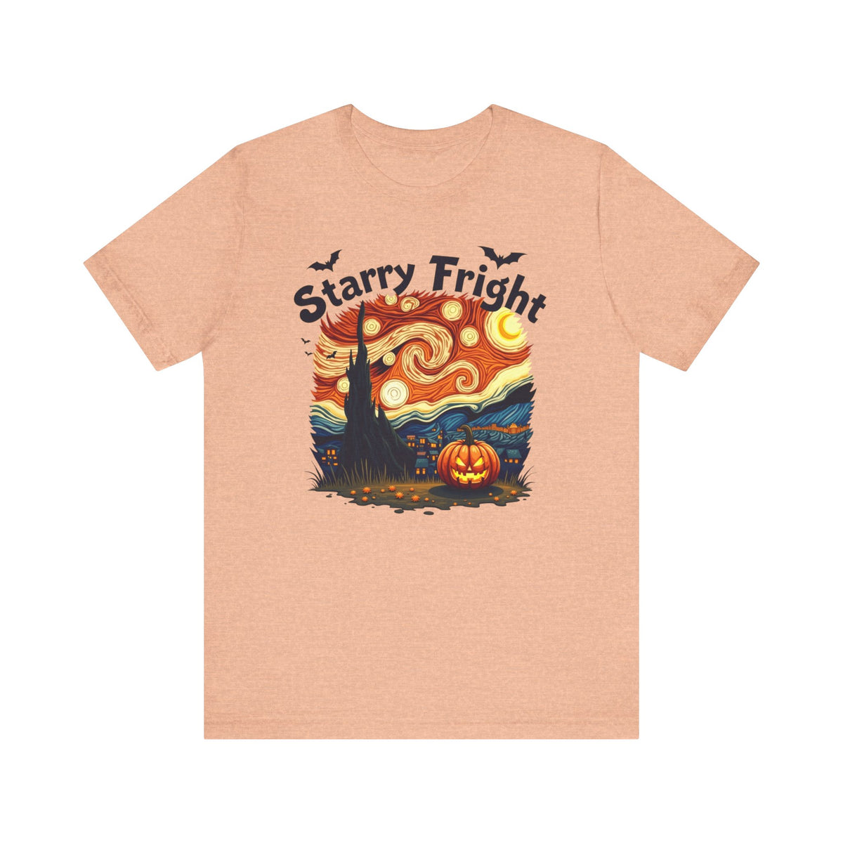 Starry Fright Halloween Tee, Unisex Ghost Graphic Shirt, Spooky Fall Fashion, Halloween Costume Tee, Pumpkin Art T-Shirt, Gift for [...]
