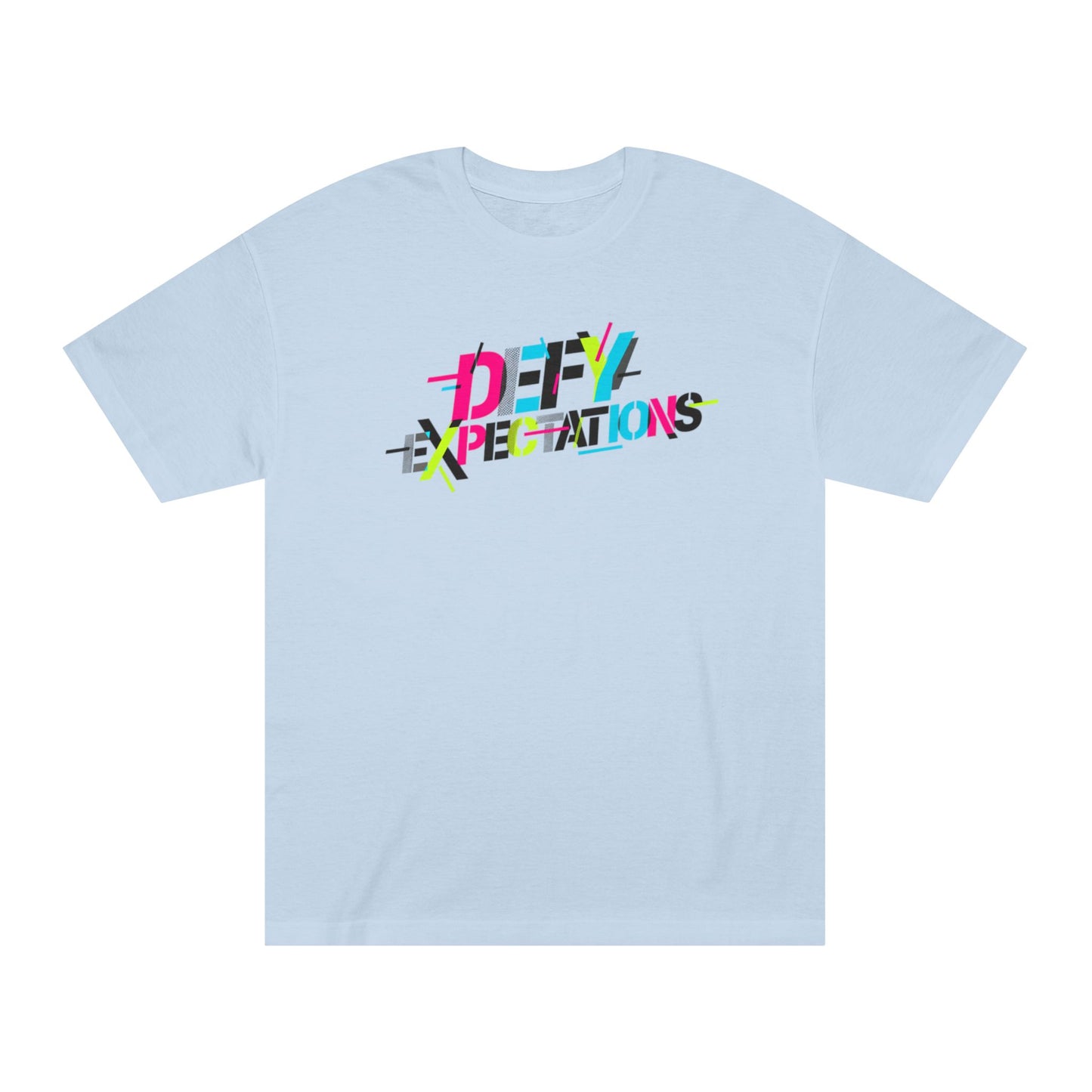 Defy Expectations Tee — Bold Retro Graphic T-Shirt