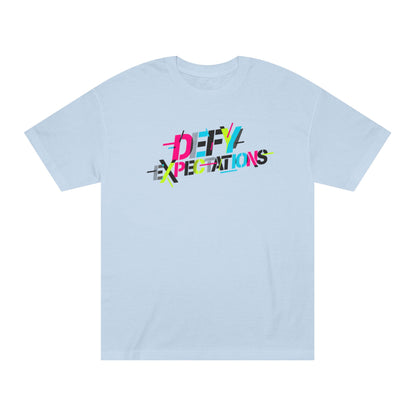 Defy Expectations Tee — Bold Retro Graphic T-Shirt