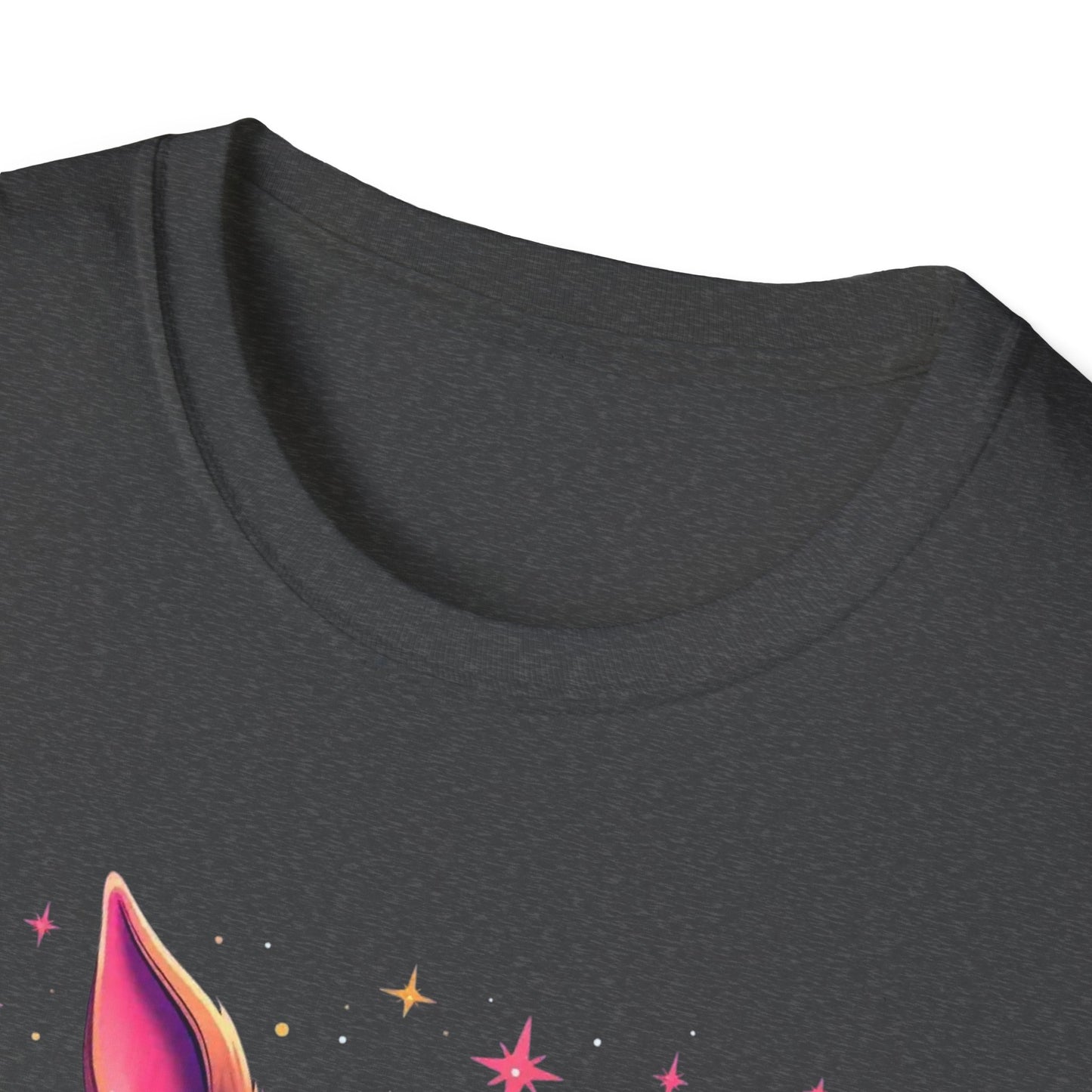 Easter Bunny Sasquatch T-Shirt — Colorful Psychedelic Bunny with Egg Basket