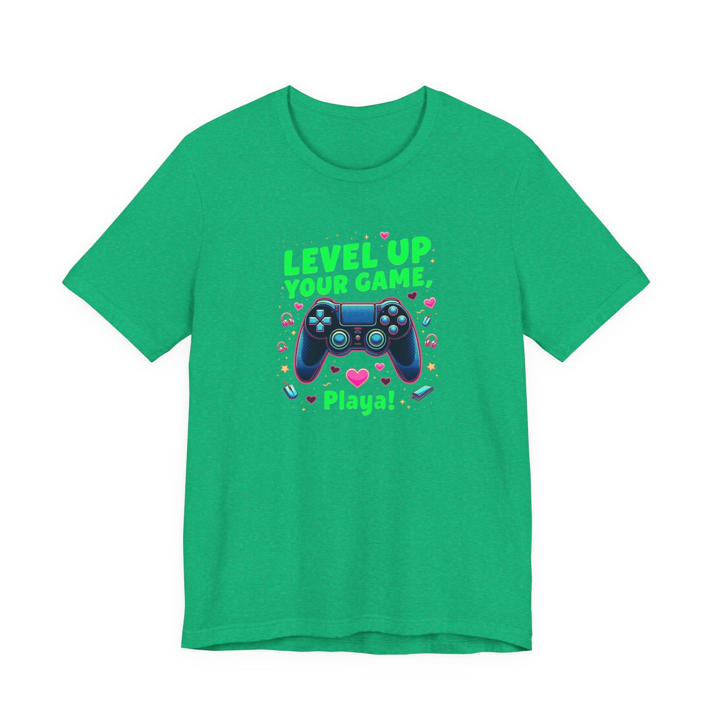Level Up Your Game Gamer Tee — 'Level Up Your Game, Playa!' Video Game Controller Shirt
