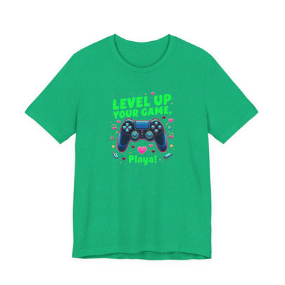 Level Up Your Game Gamer Tee — 'Level Up Your Game, Playa!' Video Game Controller Shirt