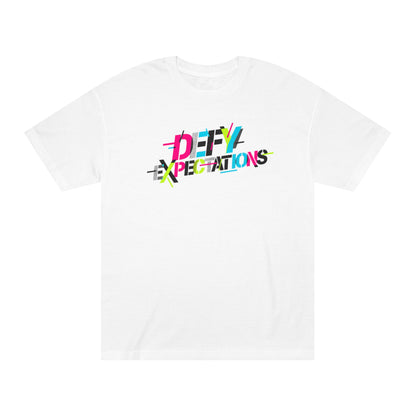 Defy Expectations Tee — Bold Retro Graphic T-Shirt